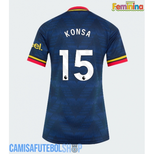 Camisa de time de futebol Arsenal Ezri Konsa #15 Replicas 2º Equipamento Feminina 2026-27 Manga Curta